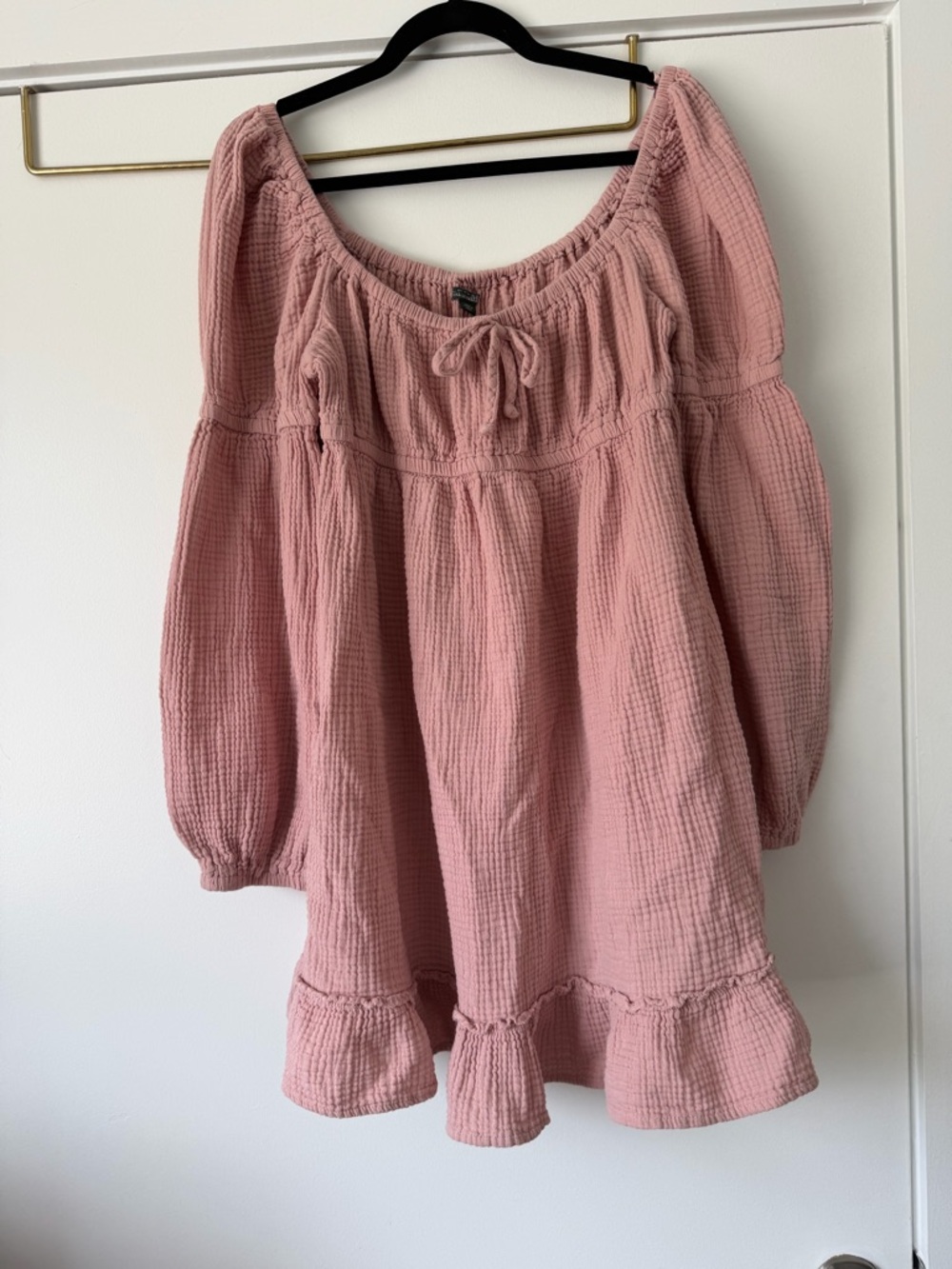 Wild Fable Dusty Rose Gauze Babydoll Dress